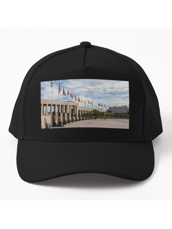 Korean War Memorial Flags Baseball Hat, Seoul Museum Remembrance Graphic Design, Classic Cap