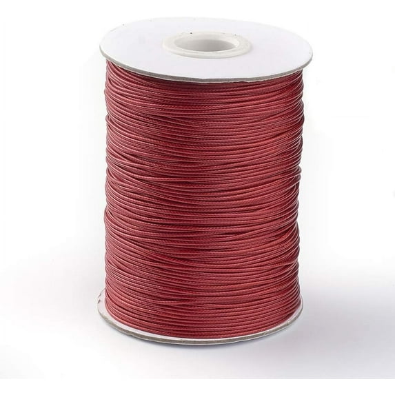 Korean Waxed Polyester Cord FireBrick 1mm about 85yards/roll Waxed Polyester Cord