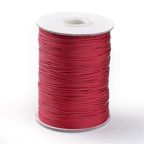 Korean Waxed Polyester Cord FireBrick 1mm about 85yards/roll