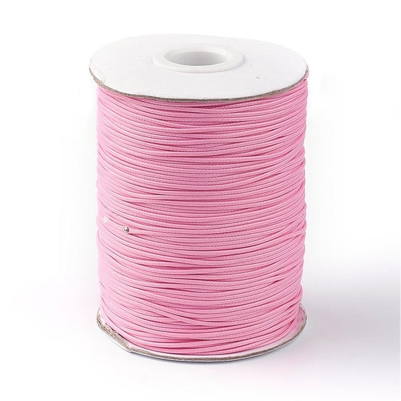 Korean Waxed Polyester Cord Hot Pink 1mm about 85yards/roll