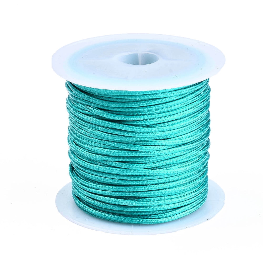 Korean Waxed Polyester Cords Light Sea Green 1mm about 10.93 yards(10m)/roll 25rolls/bag