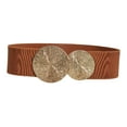 thumbnail image 1 of Korean Women Wide Belt Wide Stretch with Buckle Decorative for Dress Accessories Brown, 1 of 8