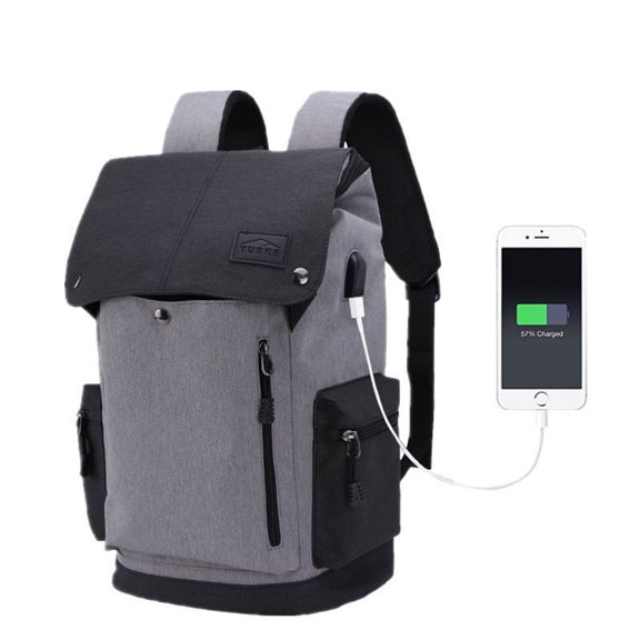 Korean casual backpack,Grey