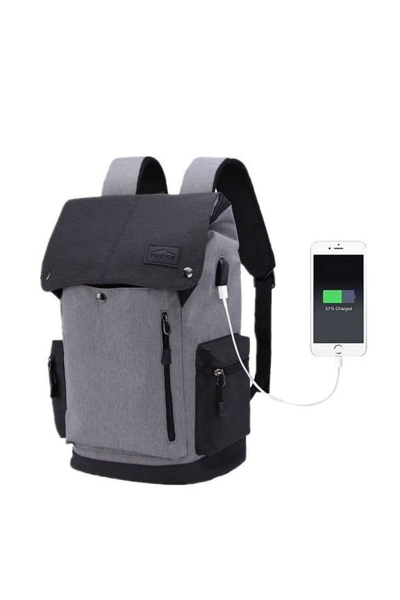 Korean casual backpack,Grey