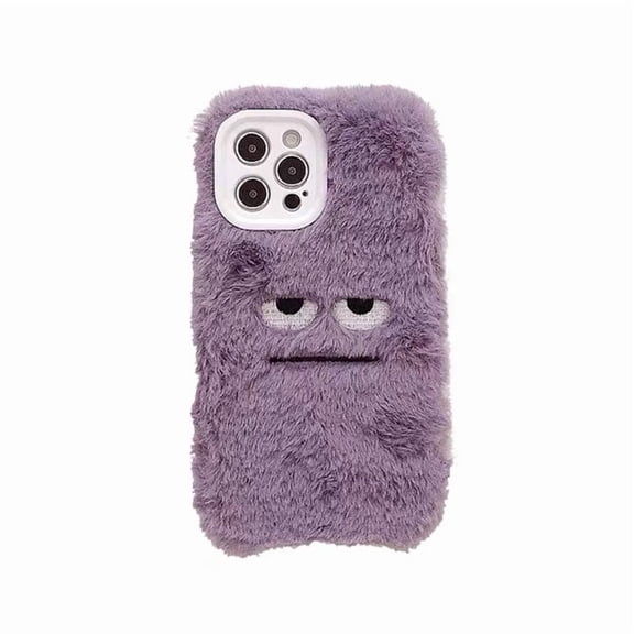 Korean cute funny fluffy phone case for iPhone 15 14 13 12 11 pro Max mini x xs XR 7 8 plus se 2020 girl cover soft plush Coque