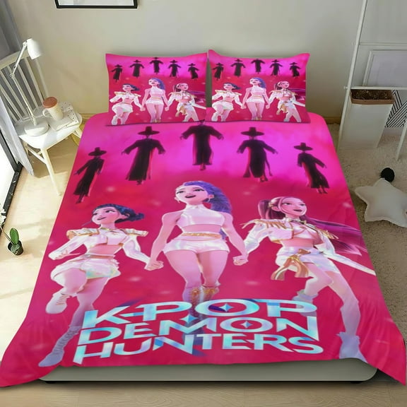Korean girl group KPop Themed Bed Sheet Set Three Piece Set 90x102 In ches Comfortable And Skin Friendly Unique Design Creating A Star Gifts For Family Friends fans