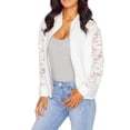 thumbnail image 1 of Korean style fashion thin section long-sleeved lace hollow jacket women anti-ultraviolet short jacket bomber women, 1 of 3