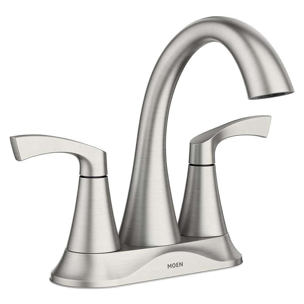 Korek 2-Handle Deck Mount Bathroom Faucet, 4 in, Brushed Finish, 84467SRN
