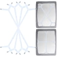thumbnail image 1 of Koreshion Bed Sheet Holder Straps - Adjustable Crisscross Clips Elastic Band Fitted Bed Sheet Fasten Suspenders Grippers 4Pcs/Set White, 1 of 9