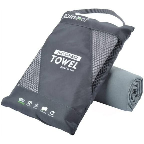 Koreshion Microfiber Towel Perfect Travel & Sports &Beach Towel Fast Drying - Super Absorbent - Ultra Compact for Camping, Backpacking,Gym, Beach, Swimming, Yoga Gray XLarge