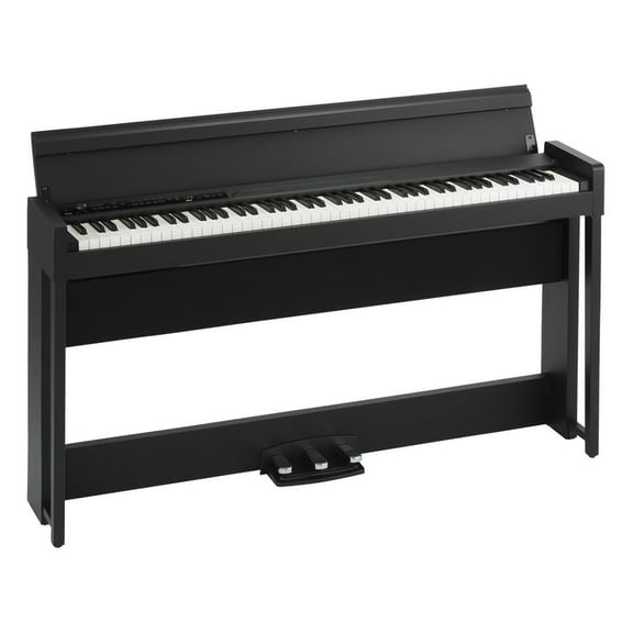 Korg C1 Air Bluetooth 88 Key Digital Piano with Real Weighted Hammer Action 3 Keyboard, Black
