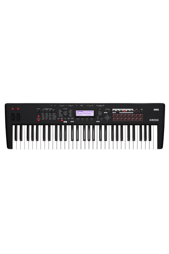Kross 2 61 Key Velocity Sensitive Synthesizer Workstation, Super Matte Black