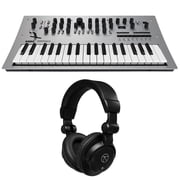 Korg Minilogue 4 Voice Polyphonic Analog Synthesizer with 200 Presets with H&A Closed-Back Studio Monitor Headphones