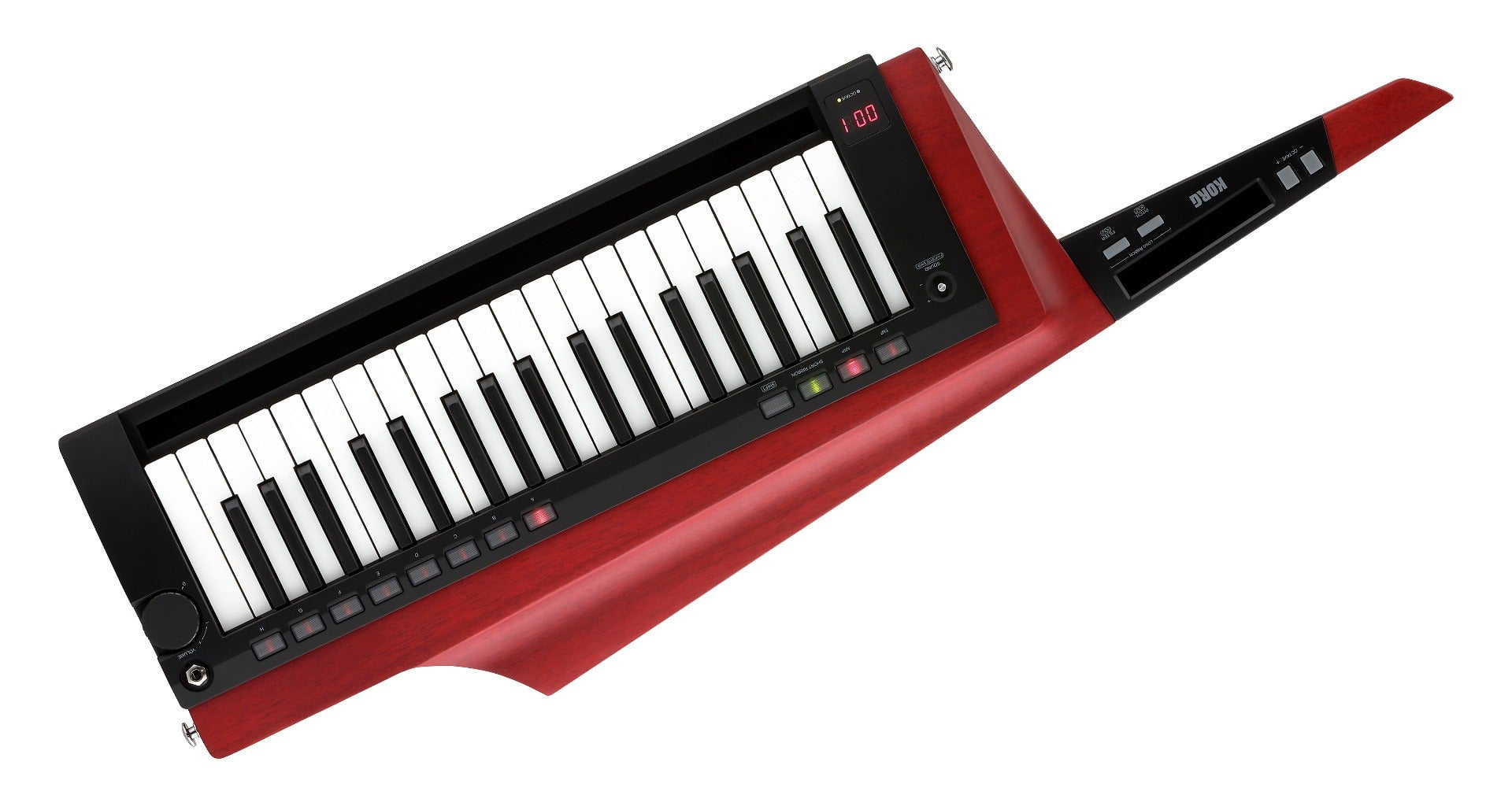 Korg RK-100S 2 Keytar, Translucent Red