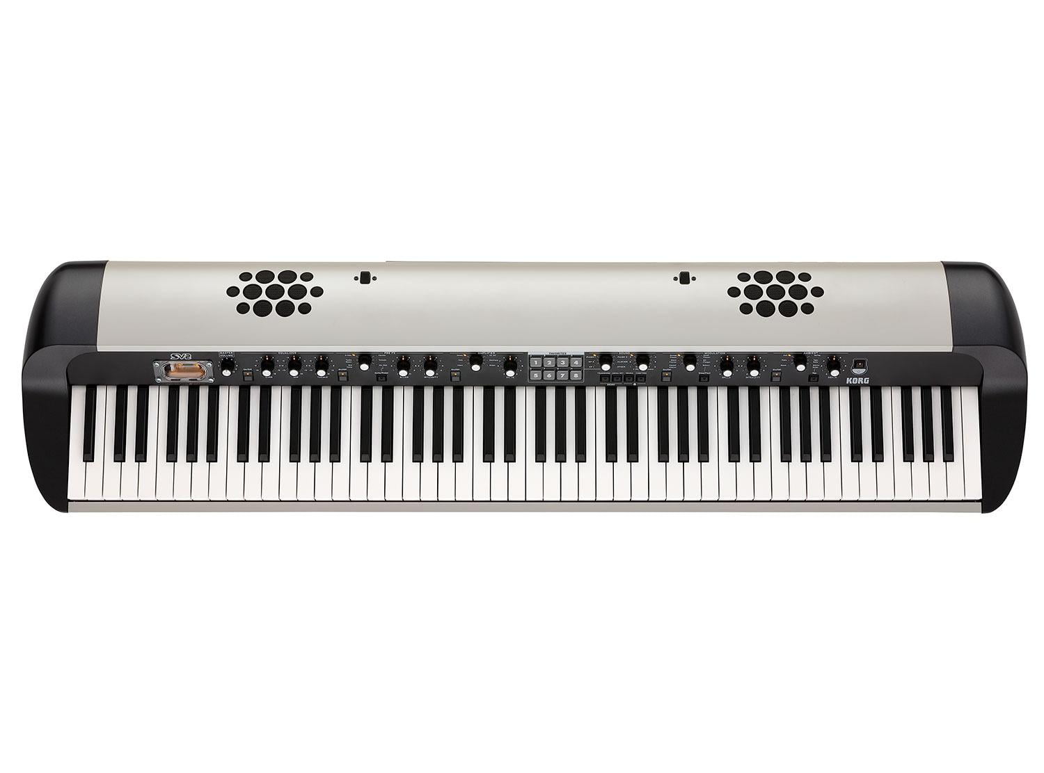 Korg SV-2 73-Key Expanded Stage Vintage Piano with Speakers in Vintage Creme & Music Stand