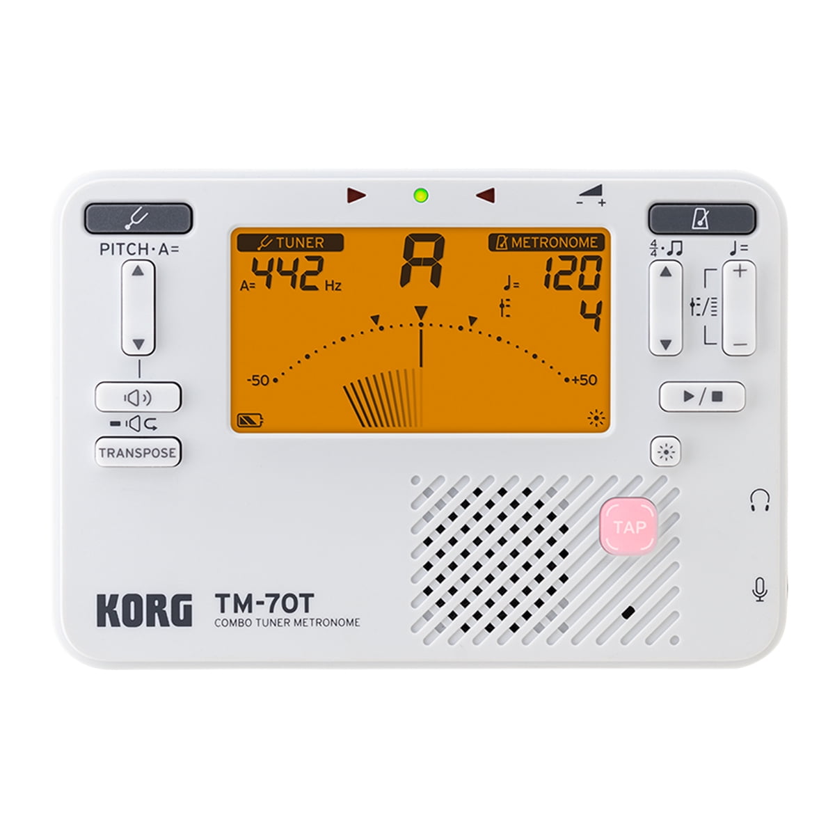 Korg TM-70T Combo Tuner/Metronome White