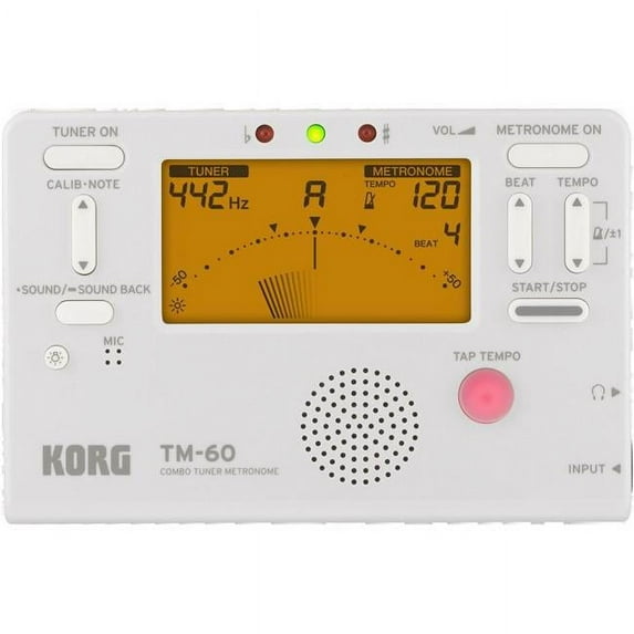 Korg TM-60 Combo Tuner Metronome (White)