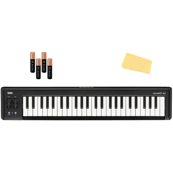 Korg microKEY Air 49-Key Wireless MIDI Controller Bundle with AA Batteries and Austin Bazaar Polishing Cloth