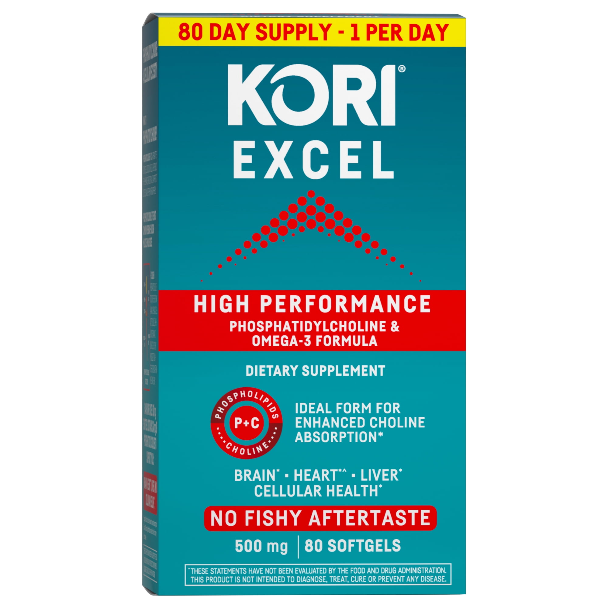 Kori Excel Krill Oil, 500mg Dietary Supplement, 80 Softgels
