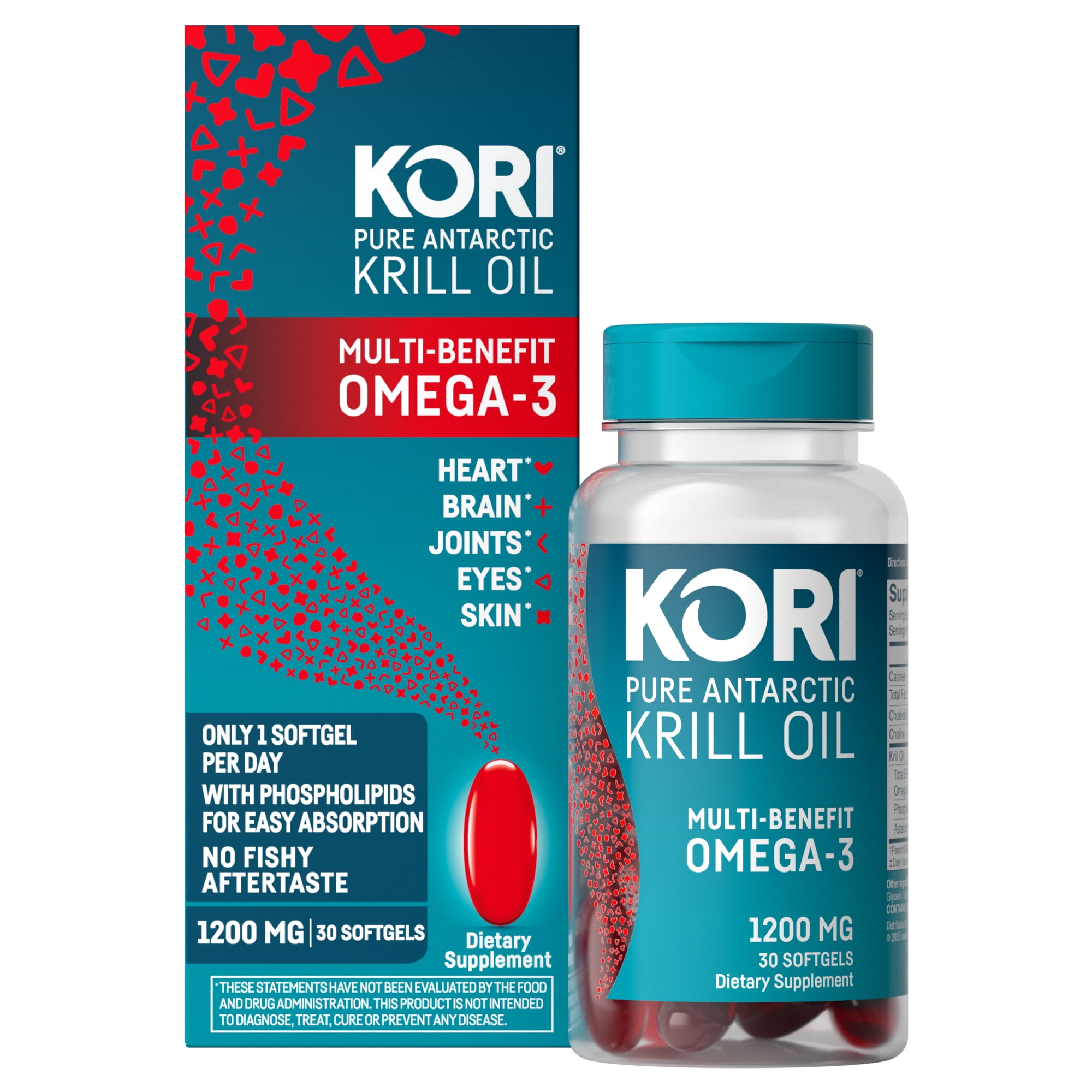 Kori Krill, Omega-3 Multi Benefit Supplement, 30 Count - Walmart.com