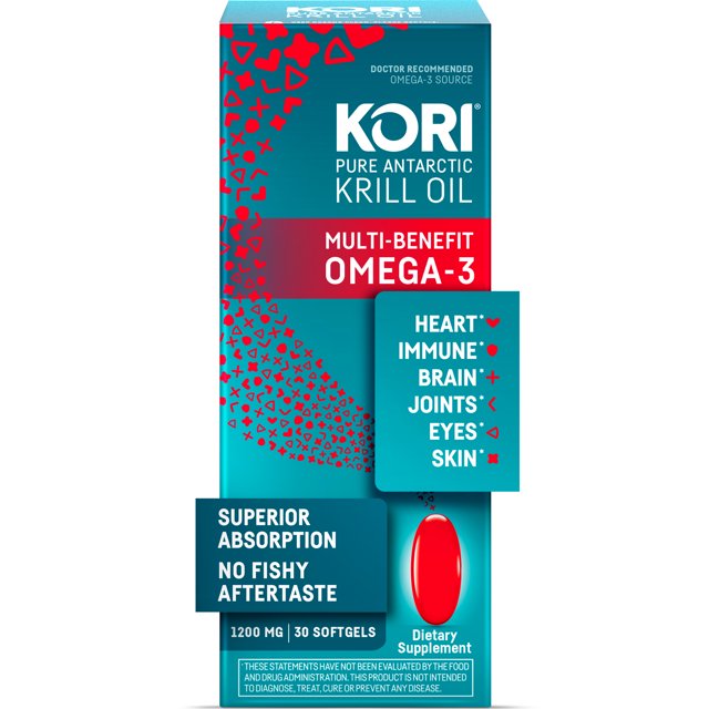 Kori Krill Oil Multi Benefit Omega3, Dietary Supplement for Heart