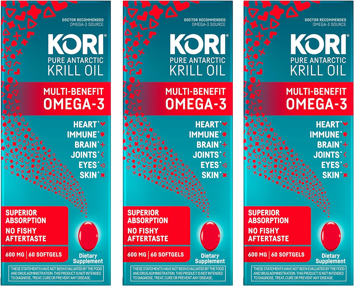 Kori Krill Oil Omega 3 Superior Absorption Oil Supplement, EPA & DHA