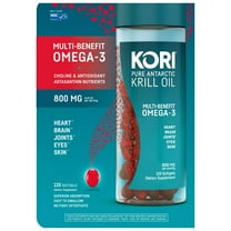 Kori Pure Antarctic Krill Oil Multi-Benefit Omega-3 800 mg. (120 Count)