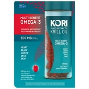 Kori Pure Antarctic Krill Oil Multi-Benefit Omega-3 800 mg. 120 Count