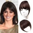 thumbnail image 1 of KoriKoli Clip in Bangs 100% Remy Human Hair Extensions Clip on Fringe Air Bangs with Nice Net Natural Flat Neat Bangs with Temples One Piece Hairpiece Straight Dark Brown for Women, 1 of 7
