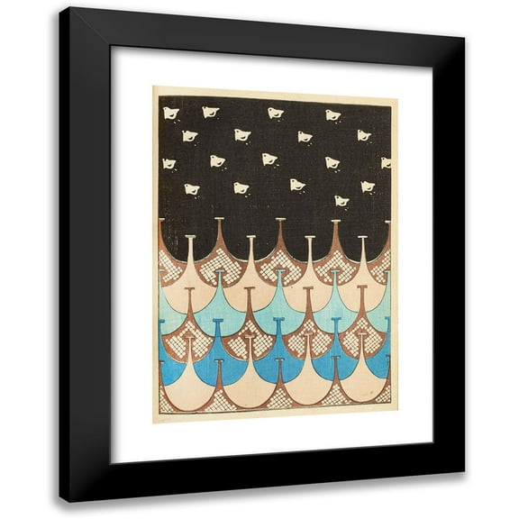 Korin Furuya (Editor) 11x14 Black Modern Framed Museum Art Print Titled - Bijutsukai Pl.146 (1901)