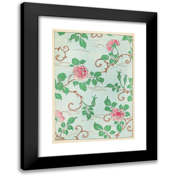 Korin Furuya (Editor) 11x14 Black Modern Framed Museum Art Print Titled - Bijutsukai Pl.33 (1901)