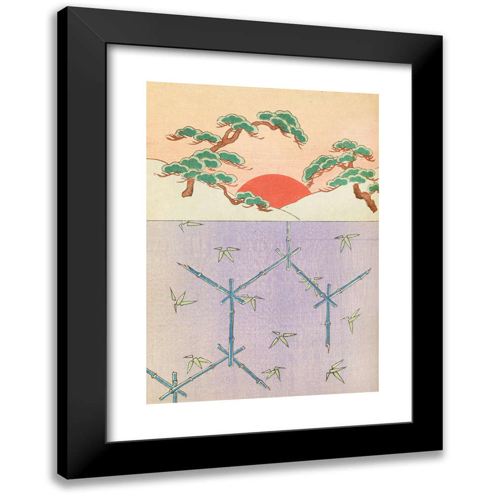 【原画】　momorin Korin Furuya (Editor) 18x24 Black Ornate Framed Double Matted