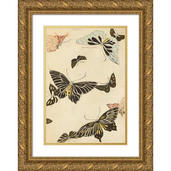 Korin Furuya (Editor) 11x14 Gold Ornate Wood Frame and Double Matted Museum Art Print Titled - Bijutsukai Pl.115 (1901)