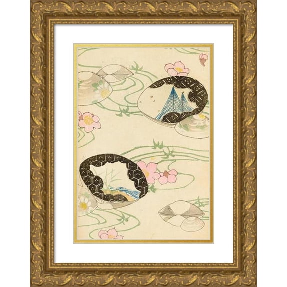 Korin Furuya (Editor) 11x14 Gold Ornate Wood Frame and Double Matted Museum Art Print Titled - Bijutsukai Pl.116 (1901)
