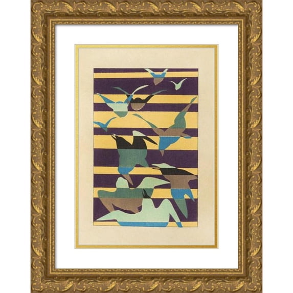 Korin Furuya (Editor) 11x14 Gold Ornate Wood Frame and Double Matted Museum Art Print Titled - Bijutsukai Pl.14 (1901)