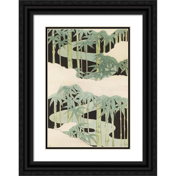 Korin Furuya (Editor) 14x18 Black Ornate Wood Framed Double Matted Museum Art Print Titled - Bijutsukai Pl.22 (1901)