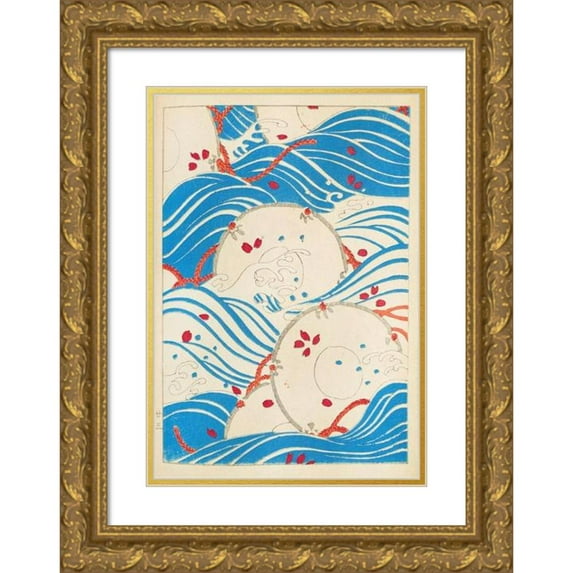 Korin Furuya (Editor) 14x18 Gold Ornate Wood Frame and Double Matted Museum Art Print Titled - Bijutsukai Pl.175 (1901)