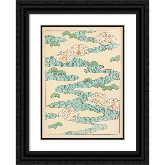 Korin Furuya (Editor) 18x24 Black Ornate Framed Double Matted Museum Art Print Titled: Bijutsukai Pl.215 (1901)