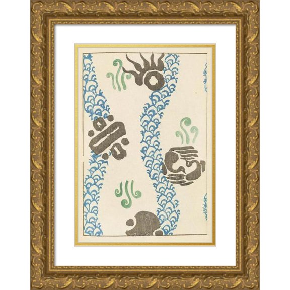 Korin Furuya (Editor) 18x24 Gold Ornate Framed and Double Matted Museum Art Print Titled - Bijutsukai Pl.231 (1901)