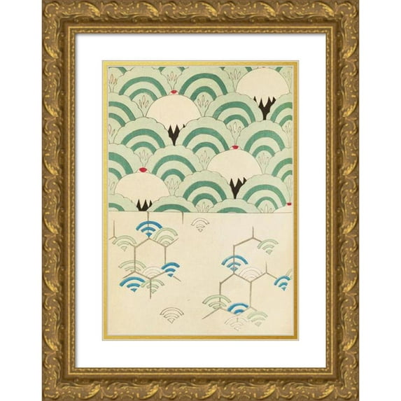 Korin Furuya (Editor) 18x24 Gold Ornate Framed and Double Matted Museum Art Print Titled - Bijutsukai Pl.54 (1901)