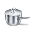 thumbnail image 1 of Korkmaz 18/10 Stainless Steel Sauce Pan Covered Cookware - Solar Base System All Stove & Induction Pot 2 Quart, 1 of 2