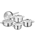 thumbnail image 1 of Korkmaz Alfa 9 Piece Stainless Steel Mirror Polish Cookware Set, 1 of 4