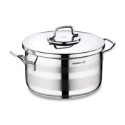 Korkmaz Astra2 Stainless Steel Pot, High-Performance Multi-Purpose Cookware with Lid, 7.5 Quart