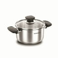 thumbnail image 1 of Korkmaz Casserole 18/10 Stainless Steel Sauce Pan with Glass Lid Cookware - Solar Base System All Stove & Induction Pot 6 Quart, 1 of 2