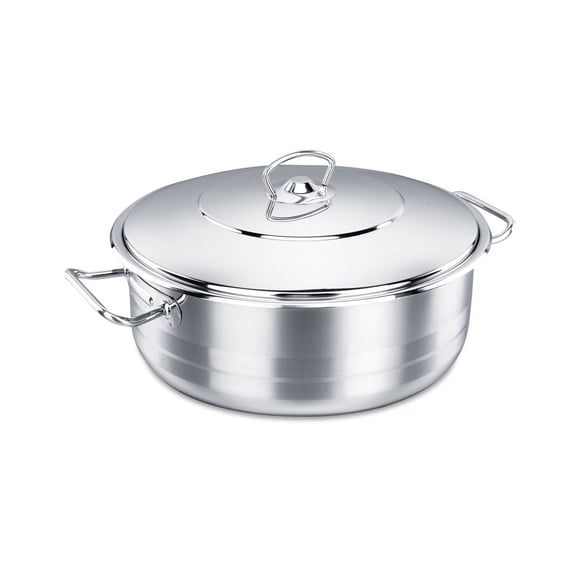 Korkmaz Classic 18/10 Stainless Steel Dutch Stockpot Cookware 11 Quart