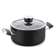 Korkmaz Lena Ceramic Low Dutch Oven with Glass Lid, High-Performance Cookware,5 Quart