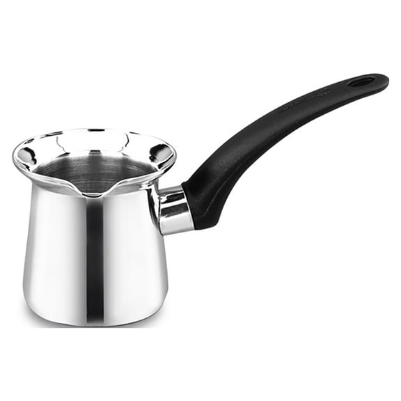 Korkmaz Orbit 8 Ounce Stainless Steel Turkish Coffee Pot in Silver