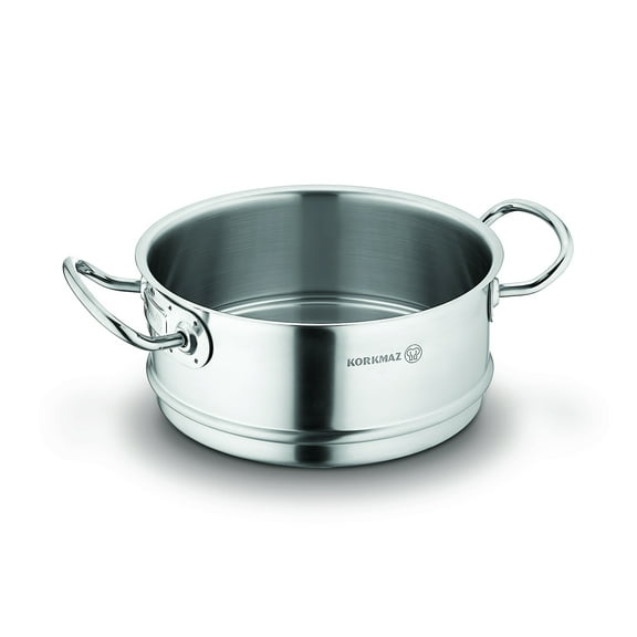 Korkmaz Proline Gastro Cr-Ni 18/10 Stainless Steel Stacking Steamer Insert, 3-Quart, Silver - A2771