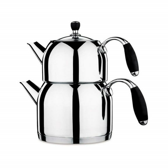 Korkmaz Stainless Steel Turkish Teapot Team 3.1 Liters Induction Compatible