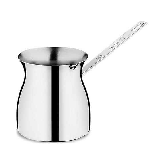 Korkmaz Terra 8 Ounce Stainless Steel Turkish Coffee Pot in Silver